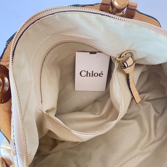 Chloe Heloise Large Beige Hand Bag Leather - Picture 13 of 16